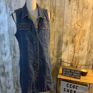 Universal Thread Blue Sleeveless Denim Dress